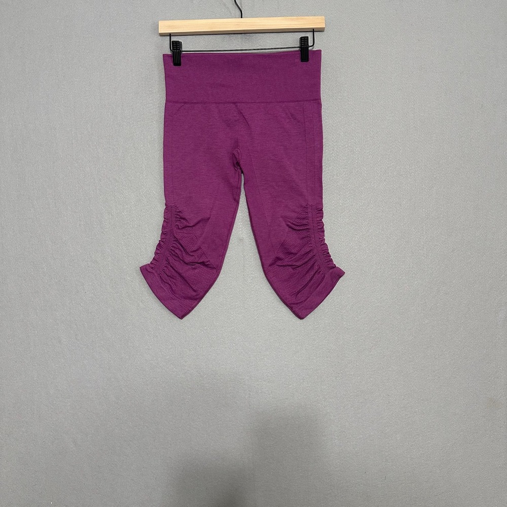 Lululemon Ebb to‎ Street Crop Purple Ruched Seamless Yoga Leggings Size 4